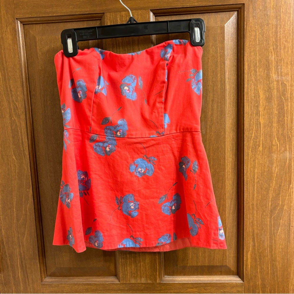 JCrew Pink Blue Floral Shirt